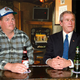 Chris Reinard and President Bush try to think of something to talk about.